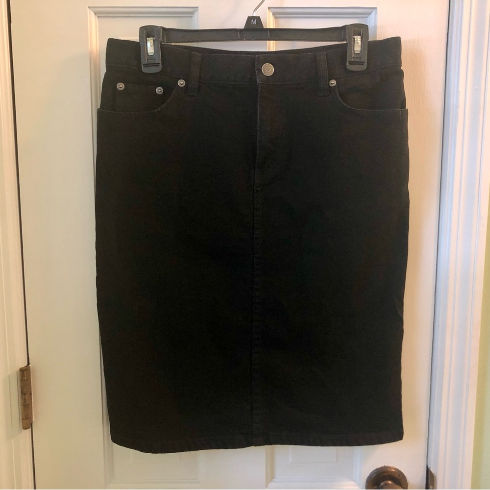 Ralph Lauren Black Denim Jean Skirt - Picture 2 of 11